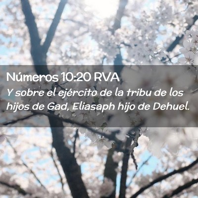 Picture 02 - Números 10:20 RVA - Y sobre el ejército de la tribu de los hijos de - Bible Verse Picture
