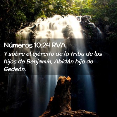 Picture 02 - Números 10:24 RVA - Y sobre el ejército de la tribu de los hijos de - Bible Verse Picture