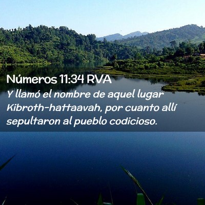 Picture 02 - Números 11:34 RVA - Y llamó el nombre de aquel lugar - Bible Verse Picture