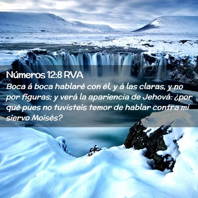 Picture 02 - Números 12:8 RVA - Boca á boca hablaré con él, y á las claras, y - Bible Verse Picture