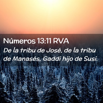 Picture 02 - Números 13:11 RVA - De la tribu de José, de la tribu de Manasés, - Bible Verse Picture