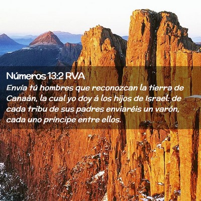 Picture 02 - Números 13:2 RVA - Envía tú hombres que reconozcan la tierra de - Bible Verse Picture