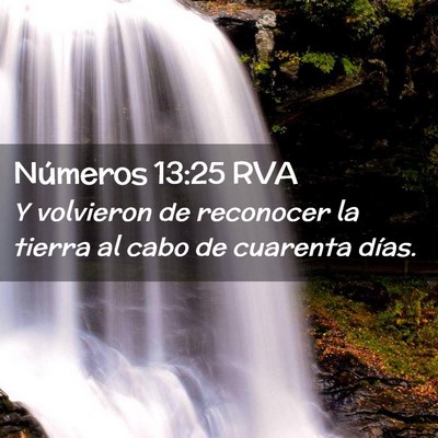 Picture 02 - Números 13:25 RVA - Y volvieron de reconocer la tierra al cabo de - Bible Verse Picture