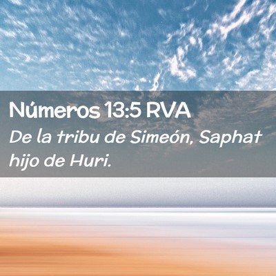 Picture 02 - Números 13:5 RVA - De la tribu de Simeón, Saphat hijo de - Bible Verse Picture