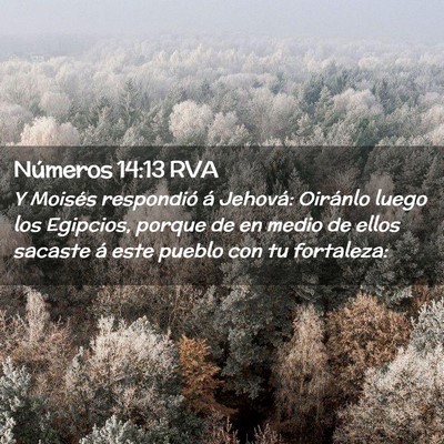 Picture 02 - Números 14:13 RVA - Y Moisés respondió á Jehová: Oiránlo luego - Bible Verse Picture