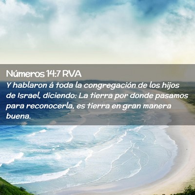 Picture 02 - Números 14:7 RVA - Y hablaron á toda la congregación de los hijos - Bible Verse Picture
