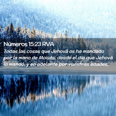 Picture 02 - Números 15:23 RVA - Todas las cosas que Jehová os ha mandado por la - Bible Verse Picture