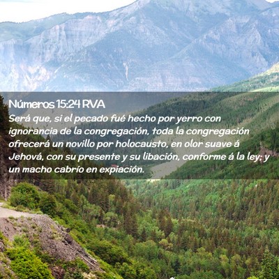 Picture 02 - Números 15:24 RVA - Será que, si el pecado fué hecho por yerro con - Bible Verse Picture