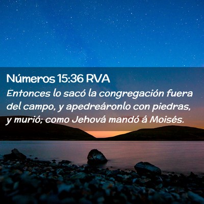 Picture 02 - Números 15:36 RVA - Entonces lo sacó la congregación fuera del - Bible Verse Picture