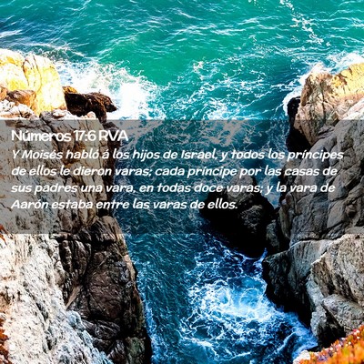 Picture 02 - Números 17:6 RVA - Y Moisés habló á los hijos de Israel, y todos - Bible Verse Picture
