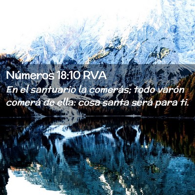 Picture 02 - Números 18:10 RVA - En el santuario la comerás; todo varón comerá - Bible Verse Picture