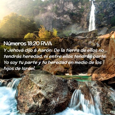 Picture 02 - Números 18:20 RVA - Y Jehová dijo á Aarón: De la tierra de ellos - Bible Verse Picture