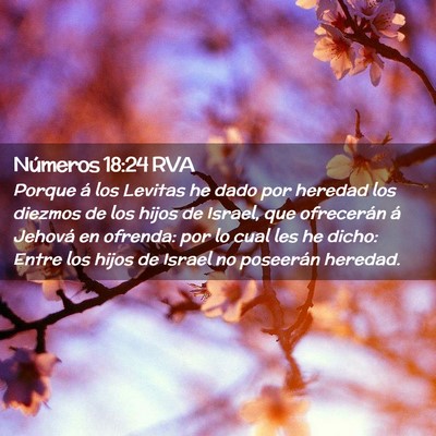 Picture 02 - Números 18:24 RVA - Porque á los Levitas he dado por heredad los - Bible Verse Picture