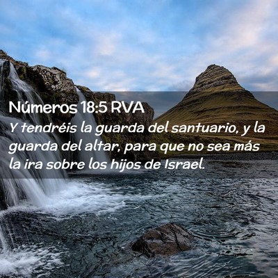 Picture 02 - Números 18:5 RVA - Y tendréis la guarda del santuario, y la guarda - Bible Verse Picture