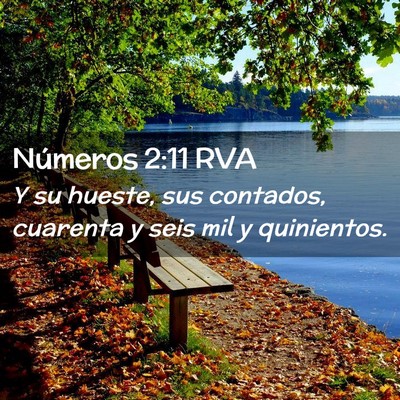 Picture 02 - Números 2:11 RVA - Y su hueste, sus contados, cuarenta y seis mil y - Bible Verse Picture