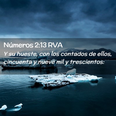 Picture 02 - Números 2:13 RVA - Y su hueste, con los contados de ellos, cincuenta - Bible Verse Picture