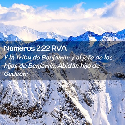 Picture 02 - Números 2:22 RVA - Y la tribu de Benjamín: y el jefe de los hijos - Bible Verse Picture