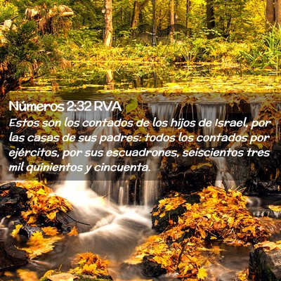 Picture 02 - Números 2:32 RVA - Estos son los contados de los hijos de Israel, - Bible Verse Picture