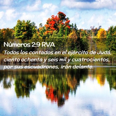 Picture 02 - Números 2:9 RVA - Todos los contados en el ejército de Judá, - Bible Verse Picture