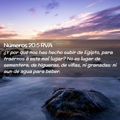 Picture 02 - Números 20:5 RVA - ¿Y por qué nos has hecho subir de Egipto, para - Bible Verse Picture