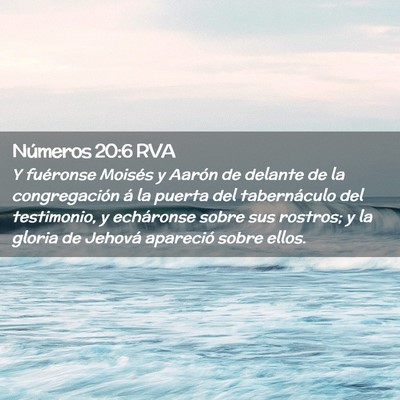 Picture 02 - Números 20:6 RVA - Y fuéronse Moisés y Aarón de delante de la - Bible Verse Picture