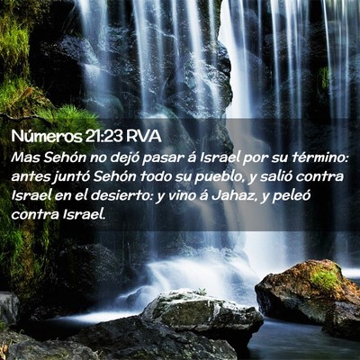 Picture 02 - Números 21:23 RVA - Mas Sehón no dejó pasar á Israel por su - Bible Verse Picture