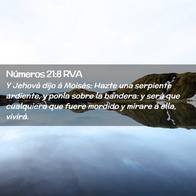 Picture 02 - Números 21:8 RVA - Y Jehová dijo á Moisés: Hazte una serpiente - Bible Verse Picture