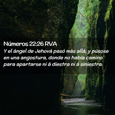 Picture 02 - Números 22:26 RVA - Y el ángel de Jehová pasó más allá, y - Bible Verse Picture