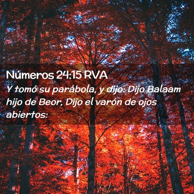Picture 02 - Números 24:15 RVA - Y tomó su parábola, y dijo: Dijo Balaam hijo de - Bible Verse Picture