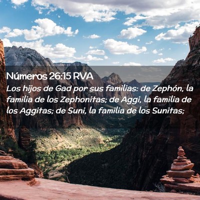 Picture 02 - Números 26:15 RVA - Los hijos de Gad por sus familias: de Zephón, la - Bible Verse Picture