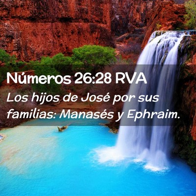Picture 02 - Números 26:28 RVA - Los hijos de José por sus familias: Manasés y - Bible Verse Picture