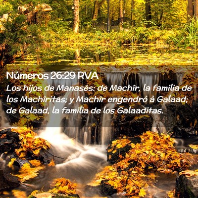 Picture 02 - Números 26:29 RVA - Los hijos de Manasés: de Machîr, la familia de - Bible Verse Picture