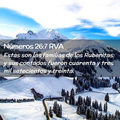 Picture 02 - Números 26:7 RVA - Estas son las familias de los Rubenitas: y sus - Bible Verse Picture
