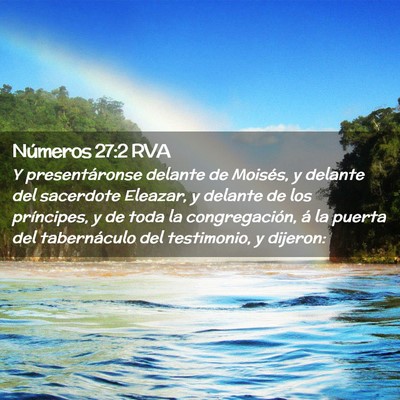 Picture 02 - Números 27:2 RVA - Y presentáronse delante de Moisés, y delante - Bible Verse Picture