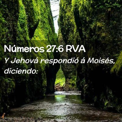 Picture 02 - Números 27:6 RVA - Y Jehová respondió á Moisés, - Bible Verse Picture