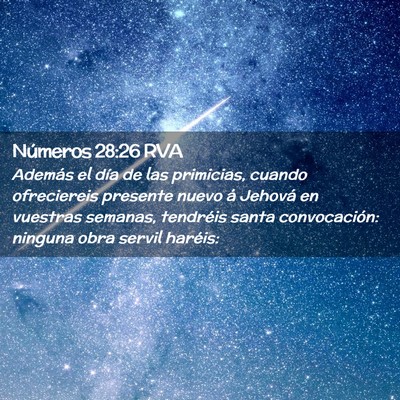 Picture 02 - Números 28:26 RVA - Además el día de las primicias, cuando - Bible Verse Picture