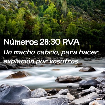 Picture 02 - Números 28:30 RVA - Un macho cabrío, para hacer expiación por - Bible Verse Picture