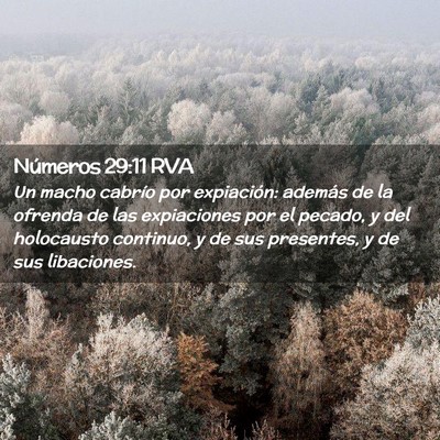 Picture 02 - Números 29:11 RVA - Un macho cabrío por expiación: además de la - Bible Verse Picture