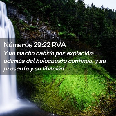 Picture 02 - Números 29:22 RVA - Y un macho cabrío por expiación: además del - Bible Verse Picture