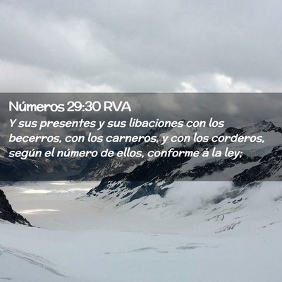 Picture 02 - Números 29:30 RVA - Y sus presentes y sus libaciones con los - Bible Verse Picture