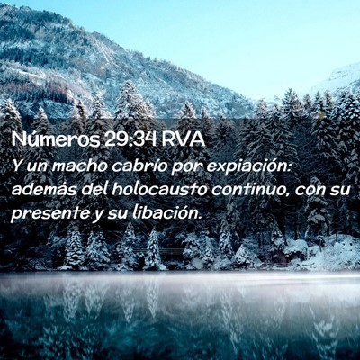 Picture 02 - Números 29:34 RVA - Y un macho cabrío por expiación: además del - Bible Verse Picture