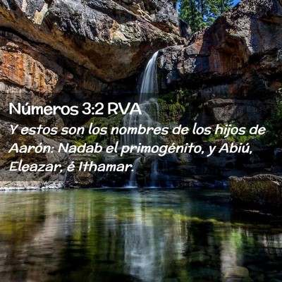 Picture 02 - Números 3:2 RVA - Y estos son los nombres de los hijos de Aarón: - Bible Verse Picture