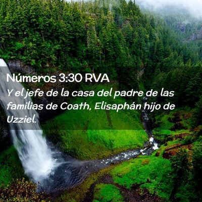 Picture 02 - Números 3:30 RVA - Y el jefe de la casa del padre de las familias de - Bible Verse Picture