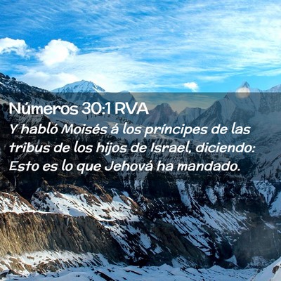 Picture 02 - Números 30:1 RVA - Y habló Moisés á los príncipes de las tribus - Bible Verse Picture