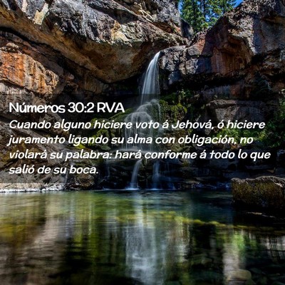 Picture 02 - Números 30:2 RVA - Cuando alguno hiciere voto á Jehová, ó hiciere - Bible Verse Picture