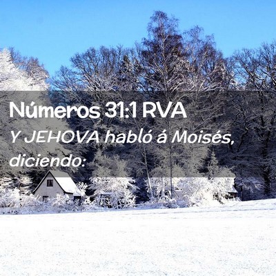 Picture 02 - Números 31:1 RVA - Y JEHOVA habló á Moisés, - Bible Verse Picture