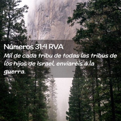 Picture 02 - Números 31:4 RVA - Mil de cada tribu de todas las tribus de los - Bible Verse Picture