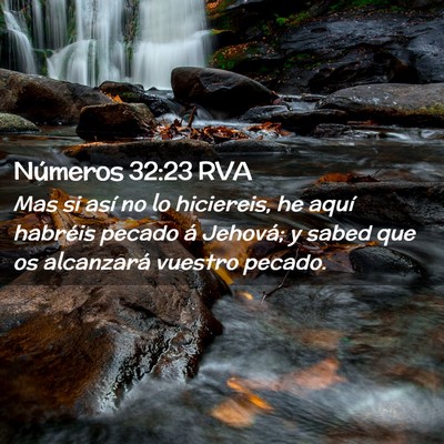 Picture 02 - Números 32:23 RVA - Mas si así no lo hiciereis, he aquí habréis - Bible Verse Picture