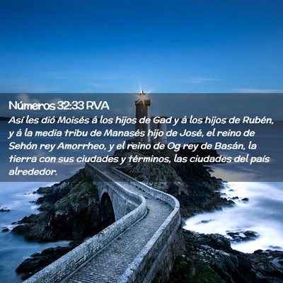 Picture 02 - Números 32:33 RVA - Así les dió Moisés á los hijos de Gad y á - Bible Verse Picture