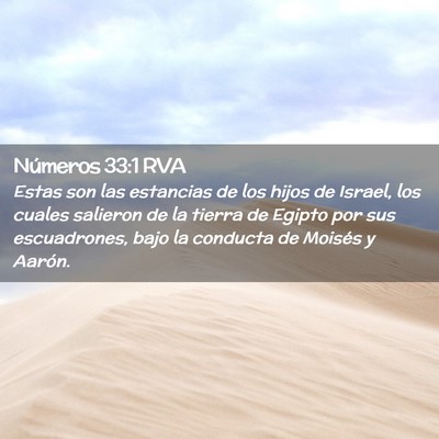 Picture 02 - Números 33:1 RVA - Estas son las estancias de los hijos de Israel, - Bible Verse Picture
